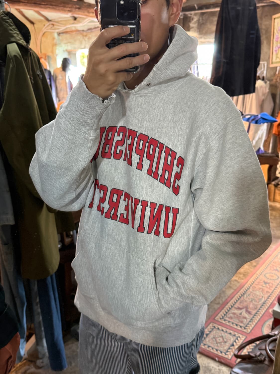 The Cotton Exchange 더 코튼 익스체인지 리버스위브 후디  상품이미지3