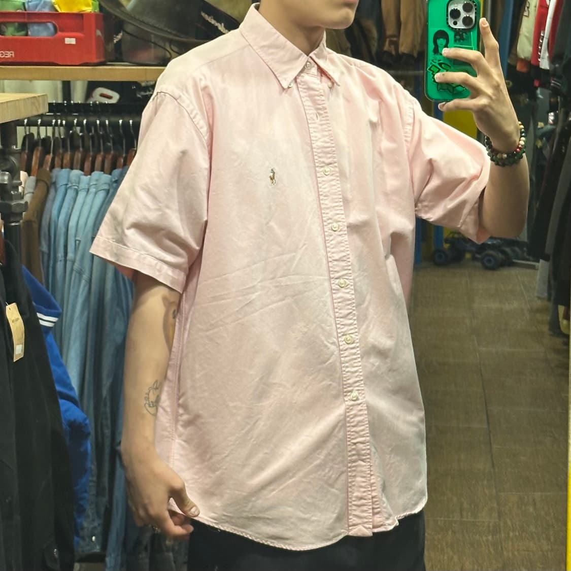 [HI] 폴로 랄프로렌 반팔셔츠 핑크 상품이미지4