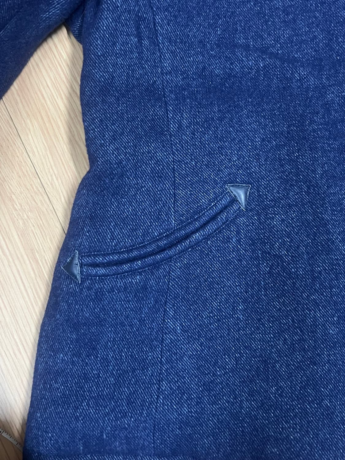 푸시버튼 투웨이지퍼 울린넨 자켓 상품이미지3