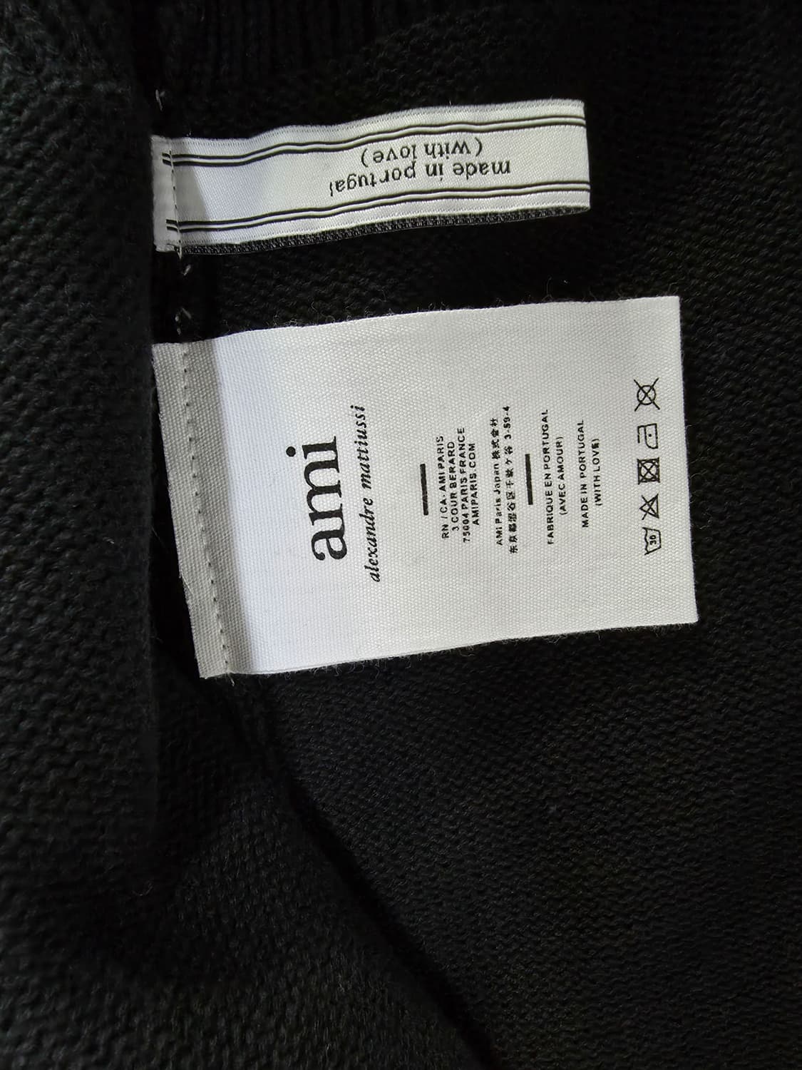 아미 블랙 스몰하트 가디건 XL 상품이미지5