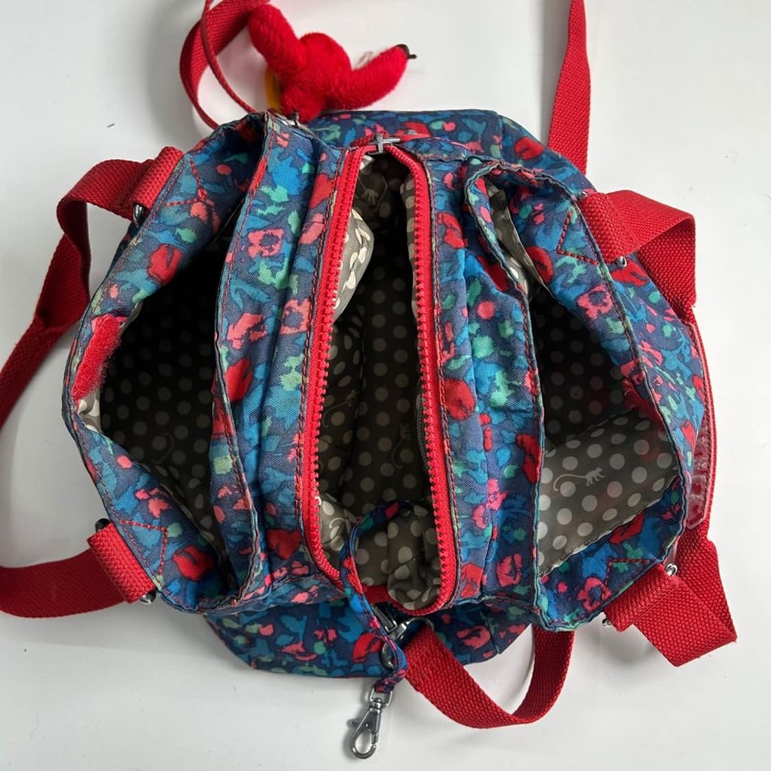 KIPLING 플라워 크로스숄더백 레드-블루 상품이미지6