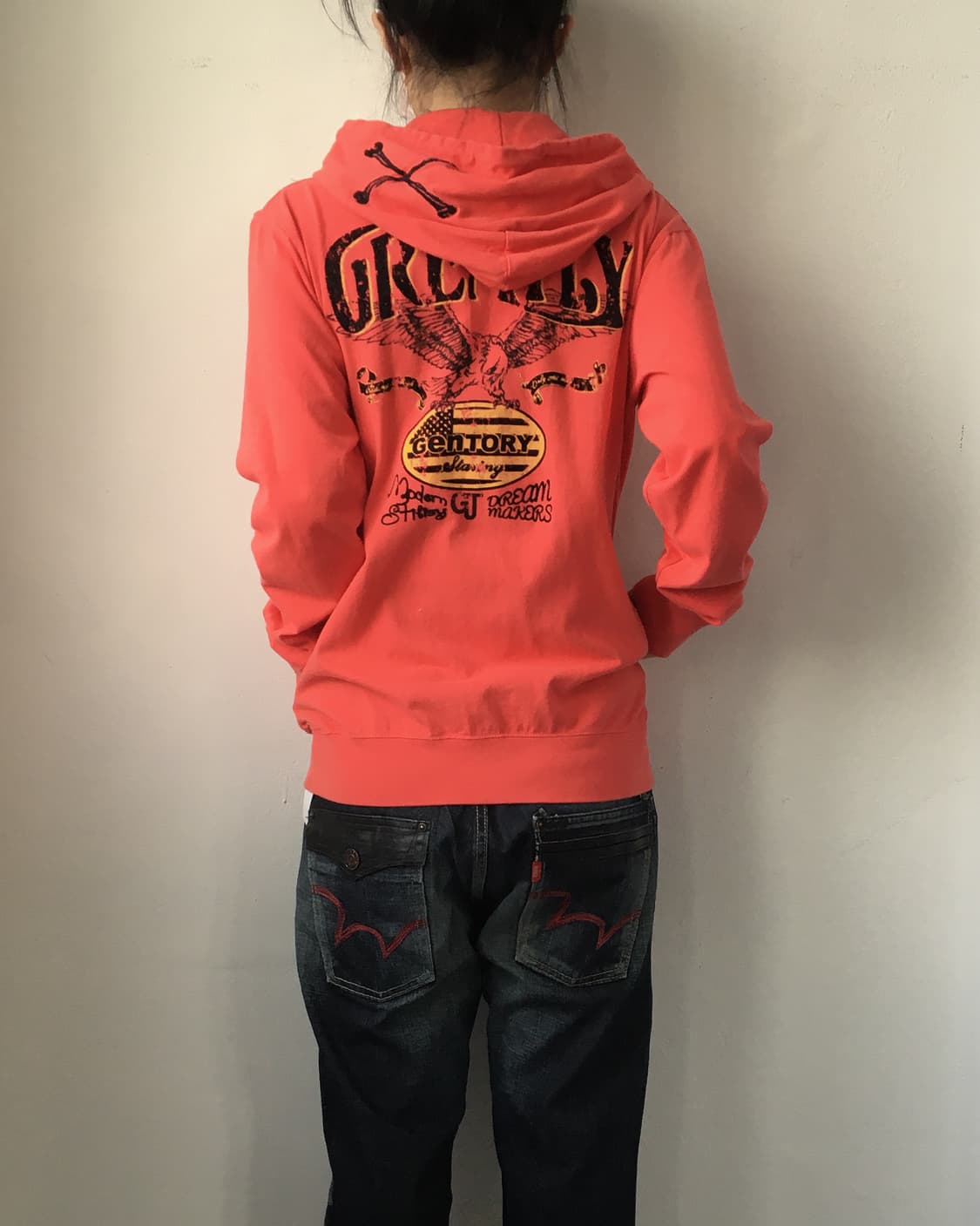 back printing point hood zip up 상품이미지7