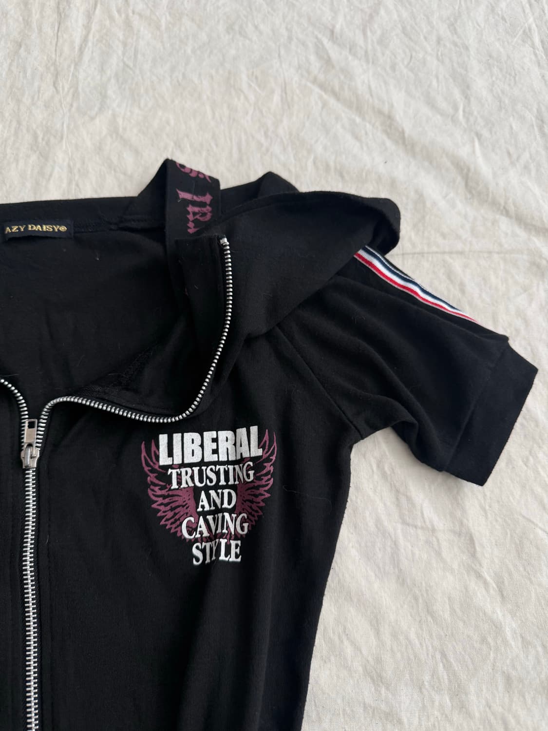 레이디 데이지 갸루펑크 오프숄더 딱붙 원피스집업 상품이미지3