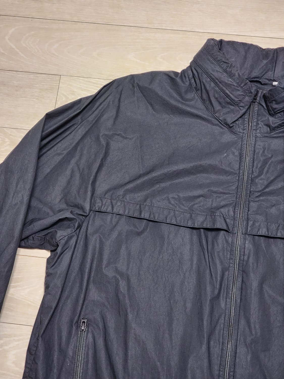 유니클로U 오버사이즈 후드 블루종 블랙 XXL 상품이미지4