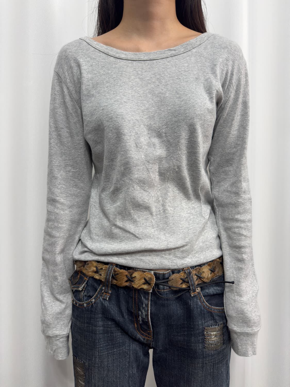 fur eyelet belt  상품이미지7