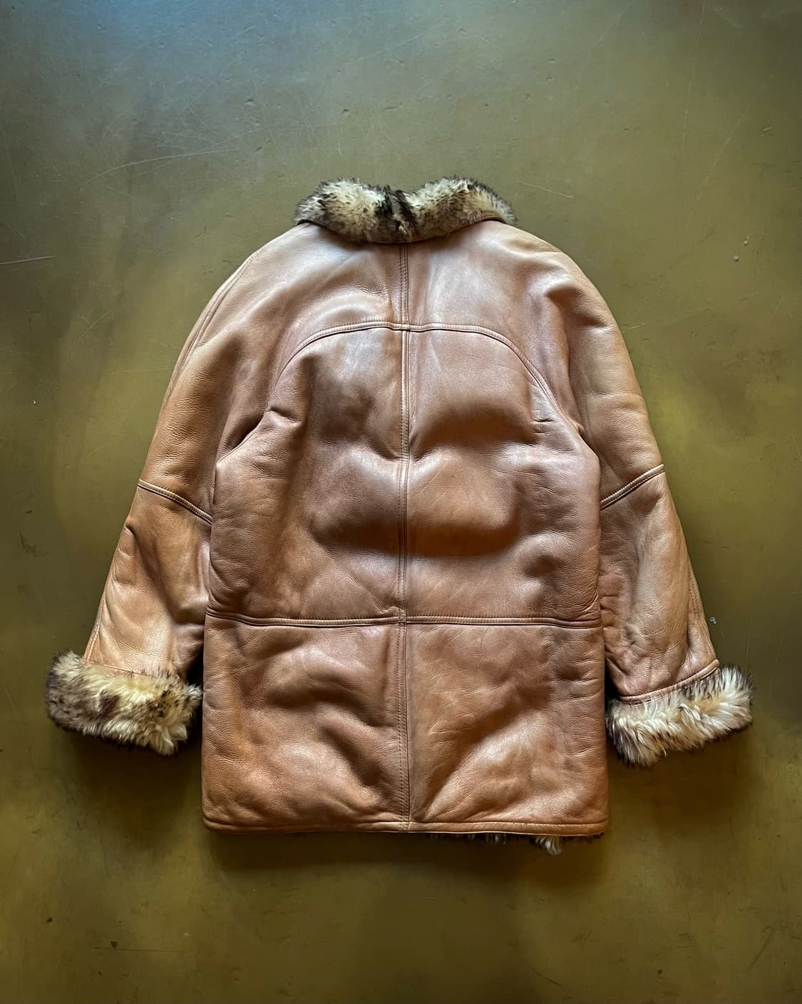1990s Real Mouton Leather Mustang Coat 상품이미지10
