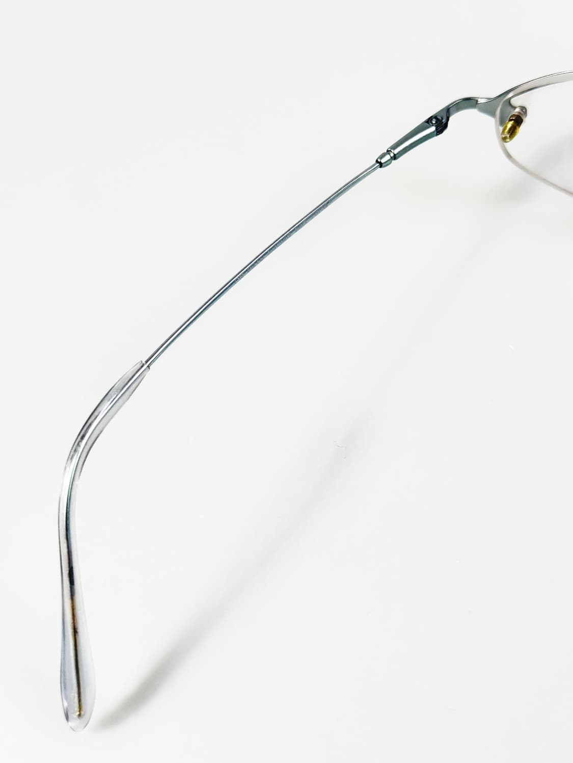 90s PRIVATE BRAND 메탈 반무테 스퀘어 빈티지 안경 상품이미지6