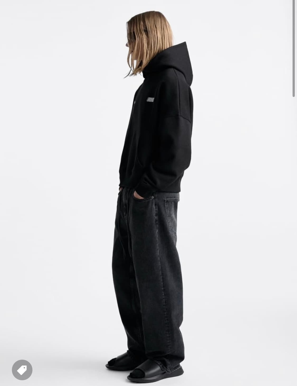 자라 x 루이지 와이드 핏 진 블랙 상품이미지2