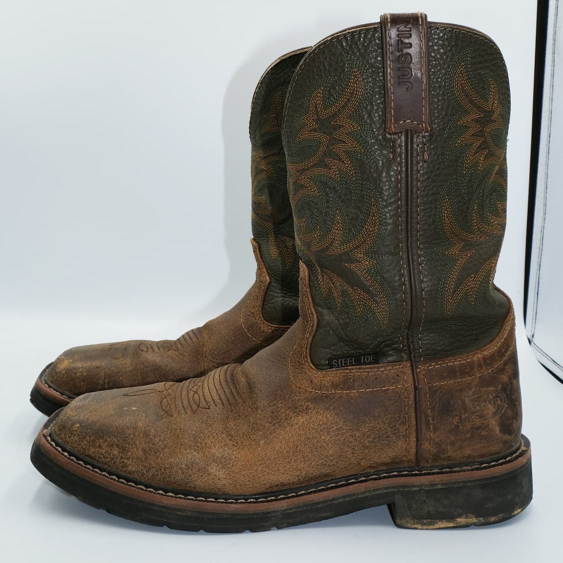 저스틴 스퀘어토 웨스턴 레더 부츠 9.5(275)사이즈 BT27508 상품이미지6