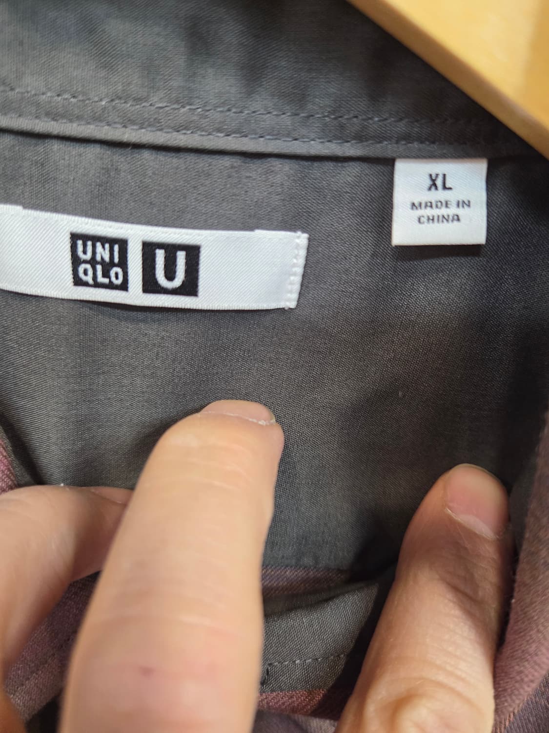유니클로 u 오버핏 체크셔츠 긴팔 xl 상품이미지3