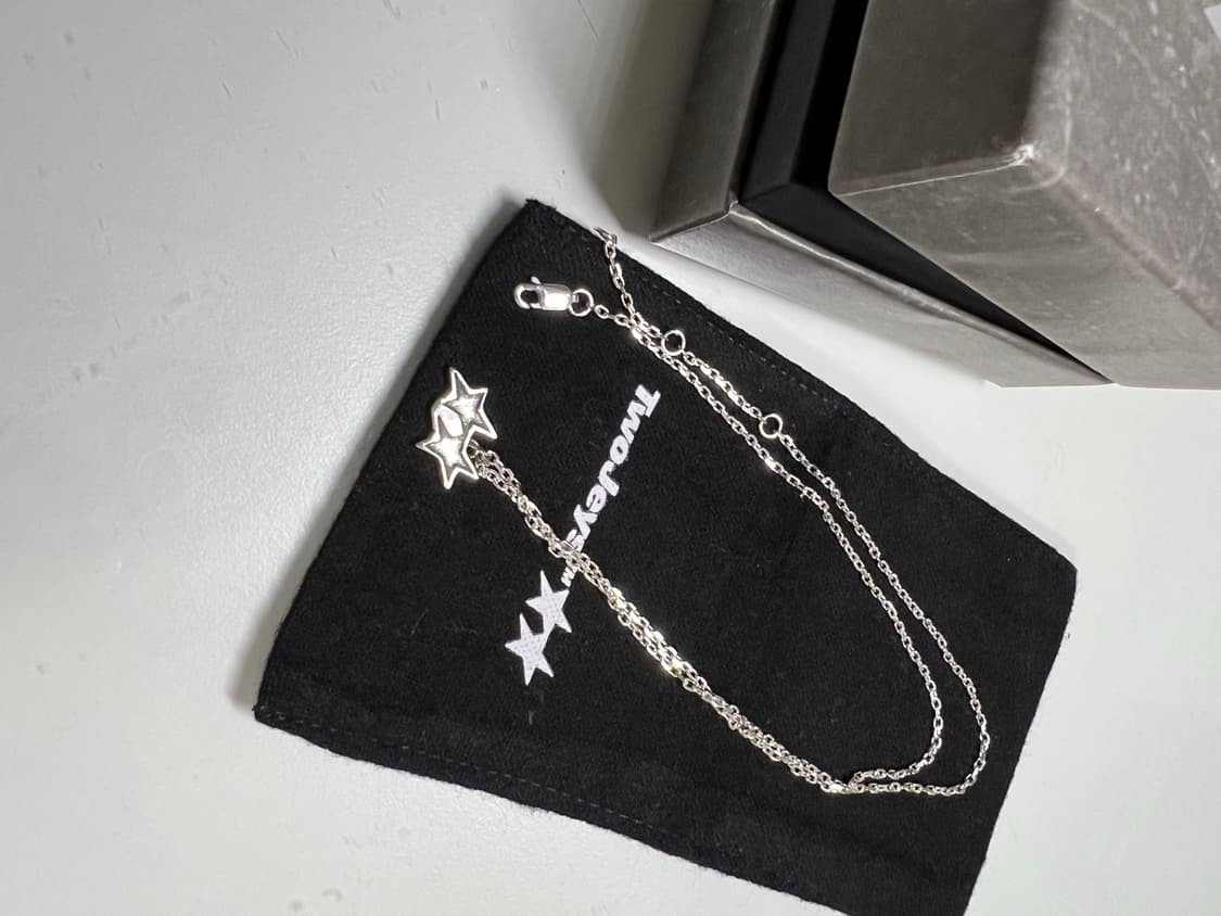 판매)twojeys 스타 펜던트 실버목걸이 새상품 상품이미지4