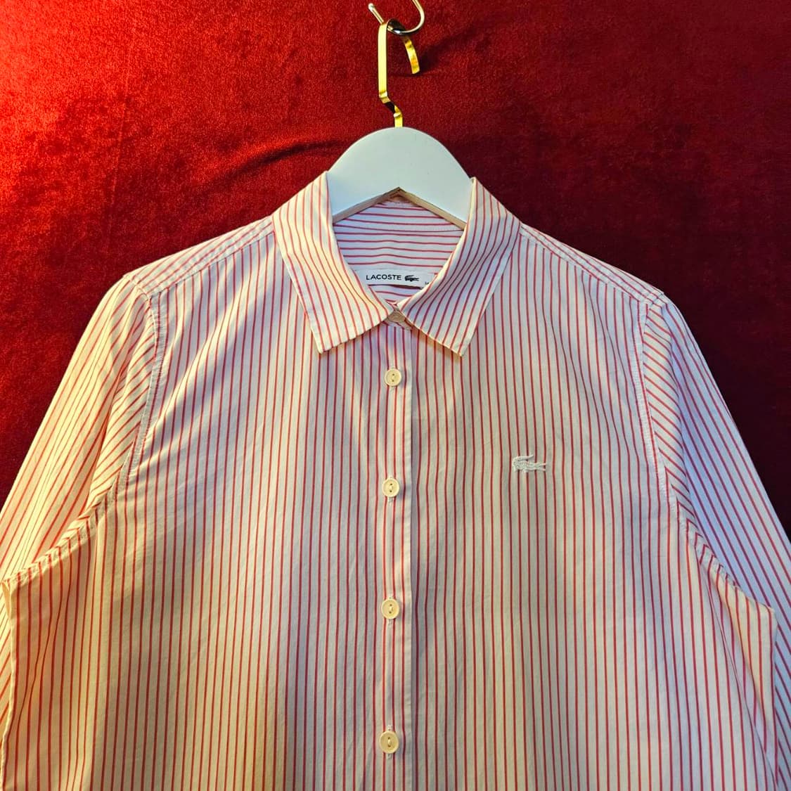 라코스테(Lacoste) 화이트 패치 스트라이프셔츠 상품이미지2