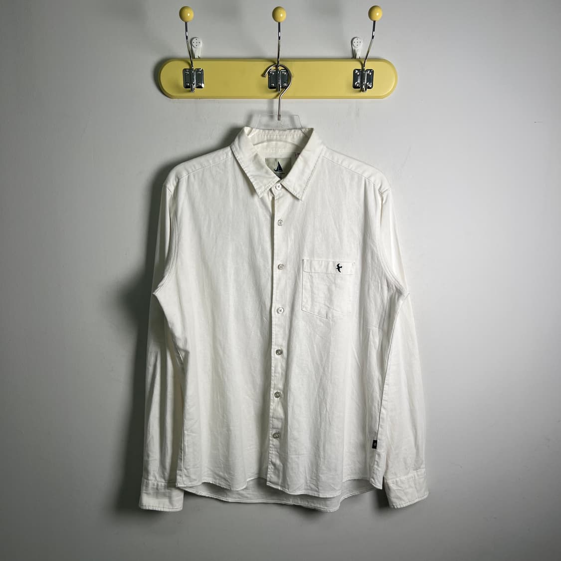 jpn vtg 일본 빈티지 린넨 화이트 버튼다운 셔츠 L 상품이미지2