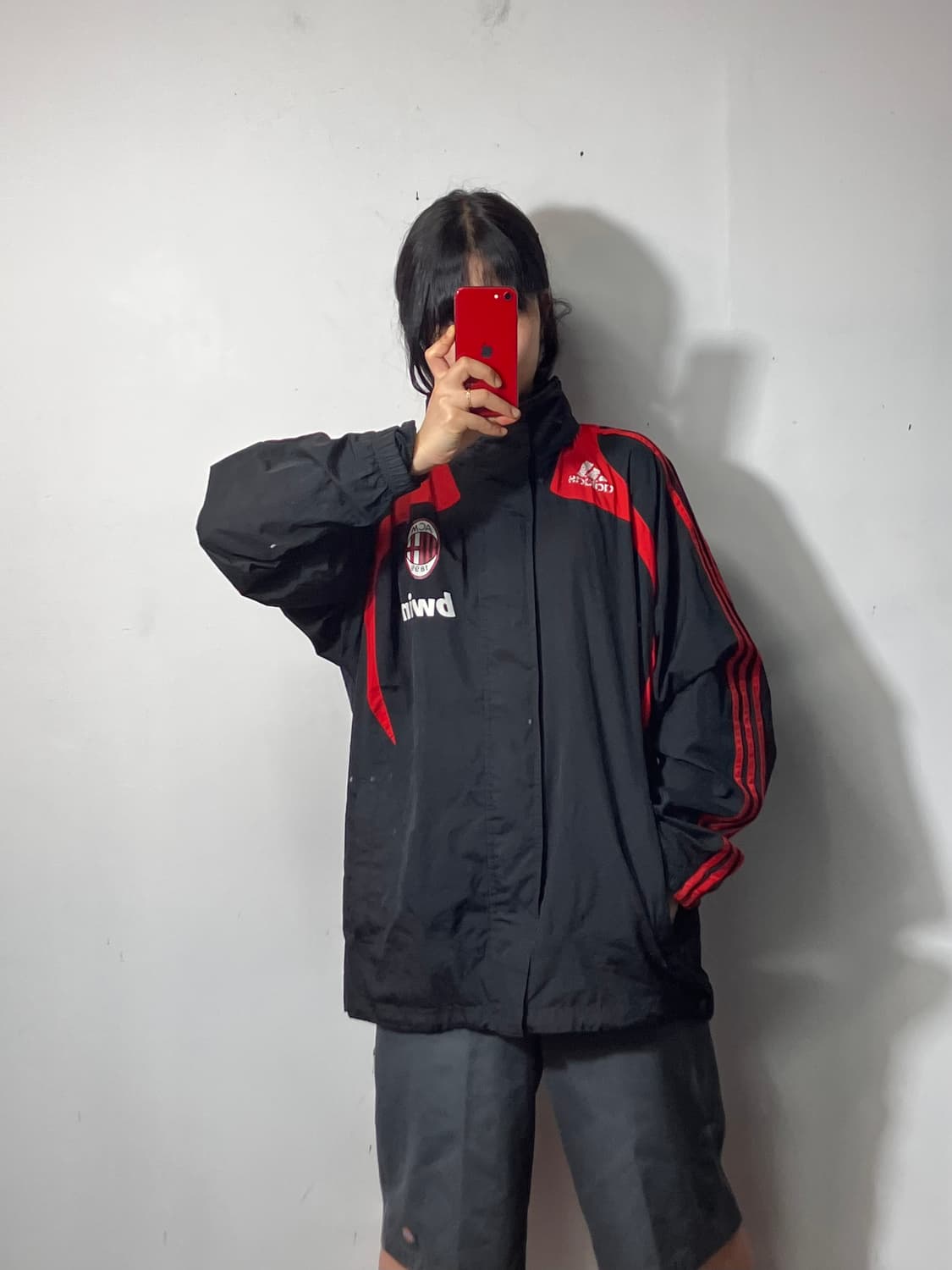 아디다스 Ac밀란 빅로고 바람막이 Xl 상품이미지3