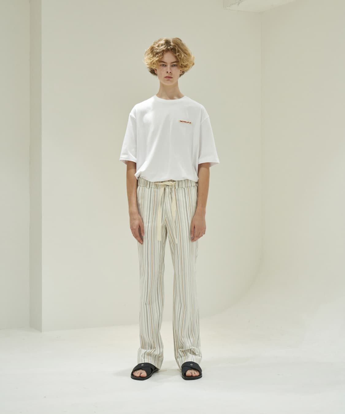 LLUD x STU 파자마 팬츠 베이지 상품이미지1