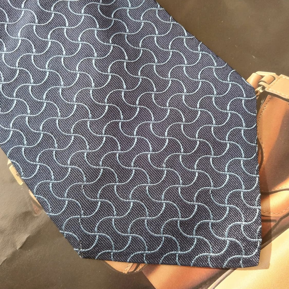 로에베 실크 자카드 패턴 넥타이 9.8cm A+등급 k2009 상품이미지8