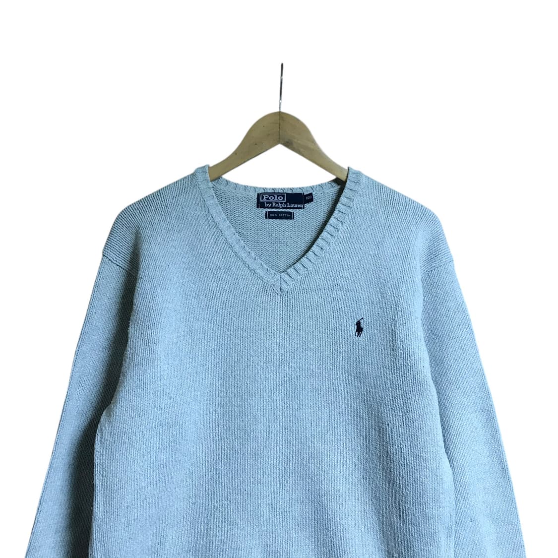 폴로 랄프로렌 회색 브이넥 니트 상품이미지1