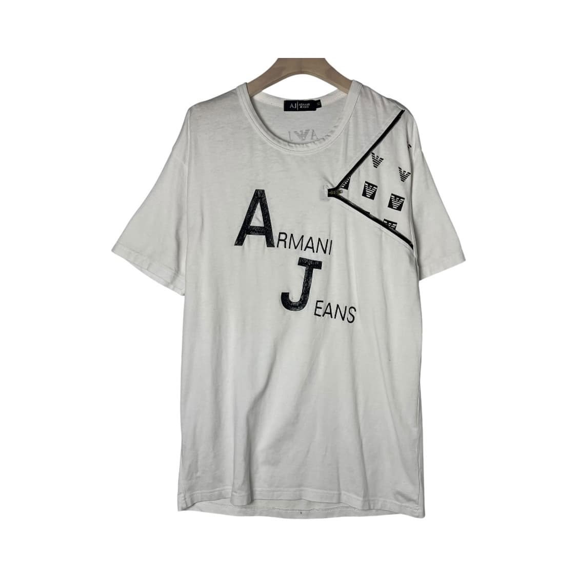 [Armani Jeans] 아르마니 입체 로고 지퍼 티셔츠 상품이미지1