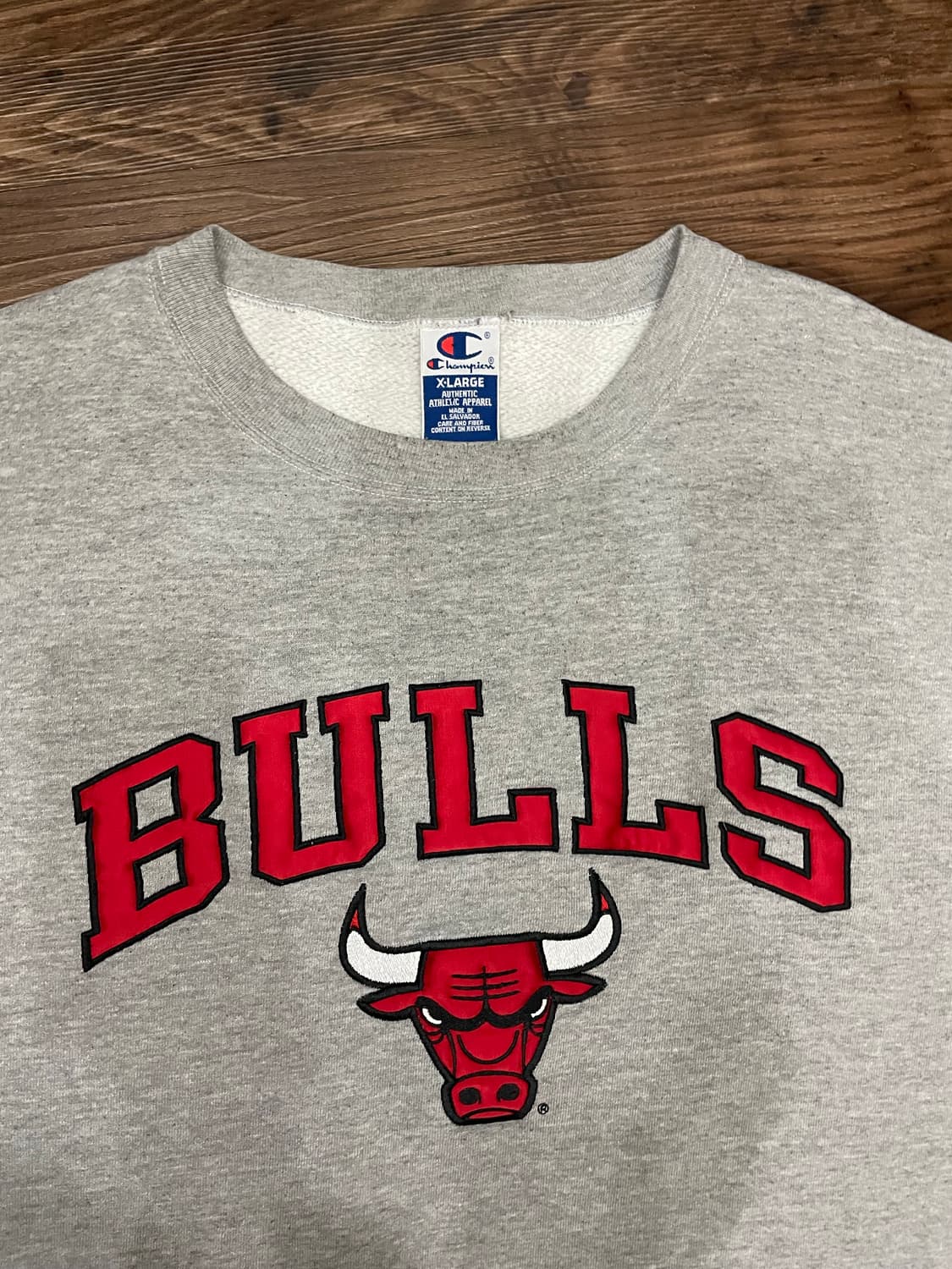 90s 챔피온 시카고불스 스웻셔츠 맨투맨 그레이 상품이미지2
