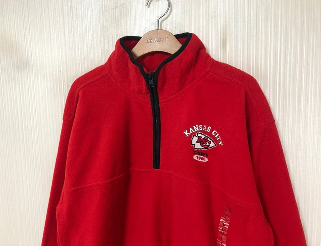 NFL 캔자스시티 치프스 하프집업 플리스자켓 L(해외) 상품이미지7