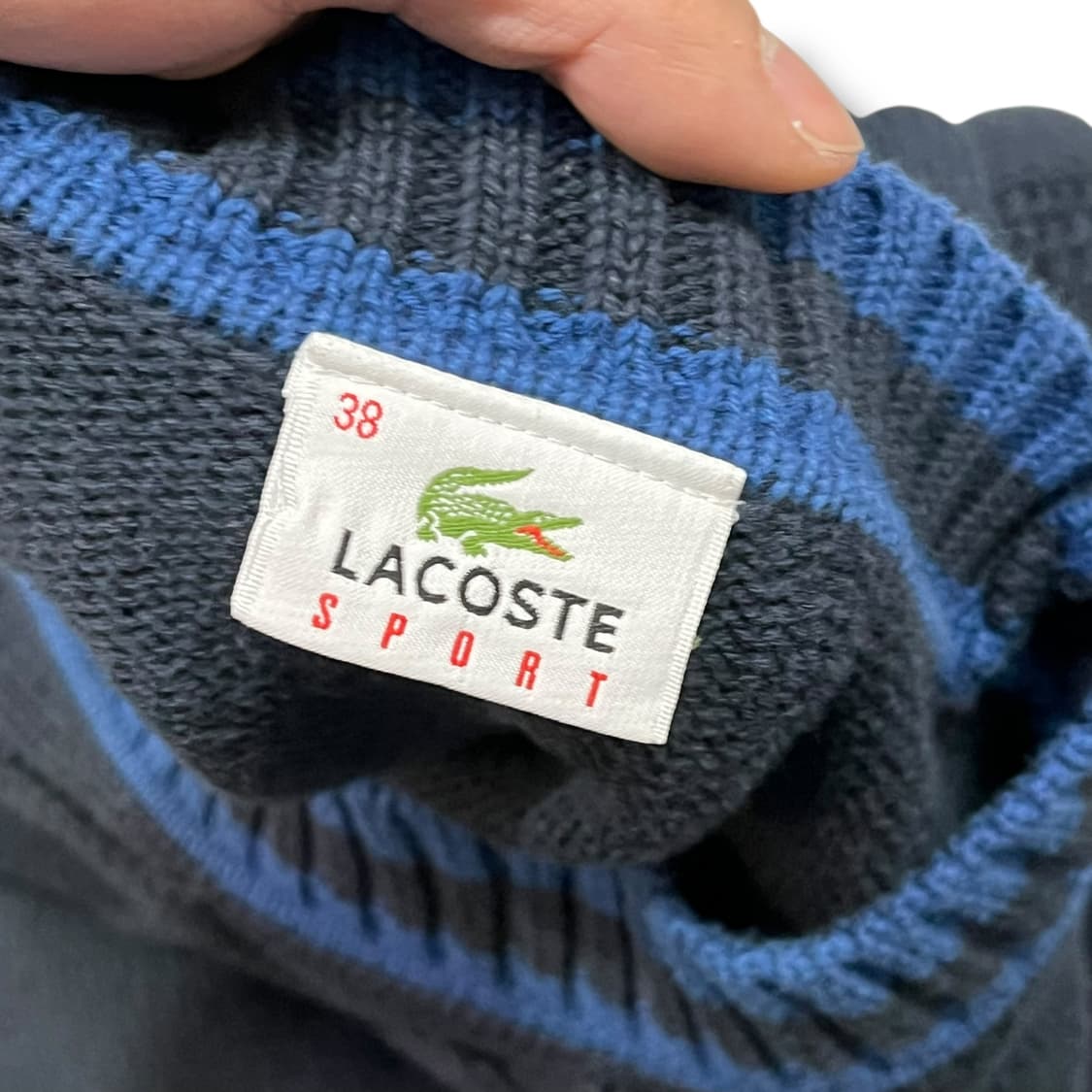  라코스테 배색 케이블 니트 가디건 y14398 상품이미지7