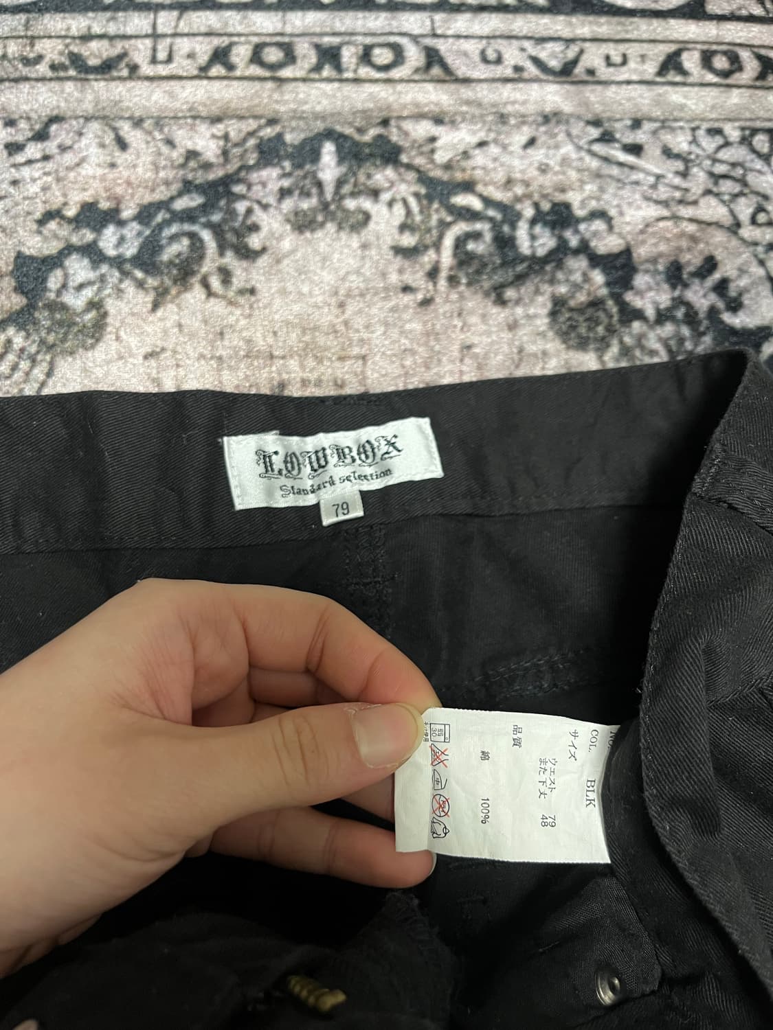 펑크 버클 디테일 블랙 카고팬츠 하프 상품이미지9