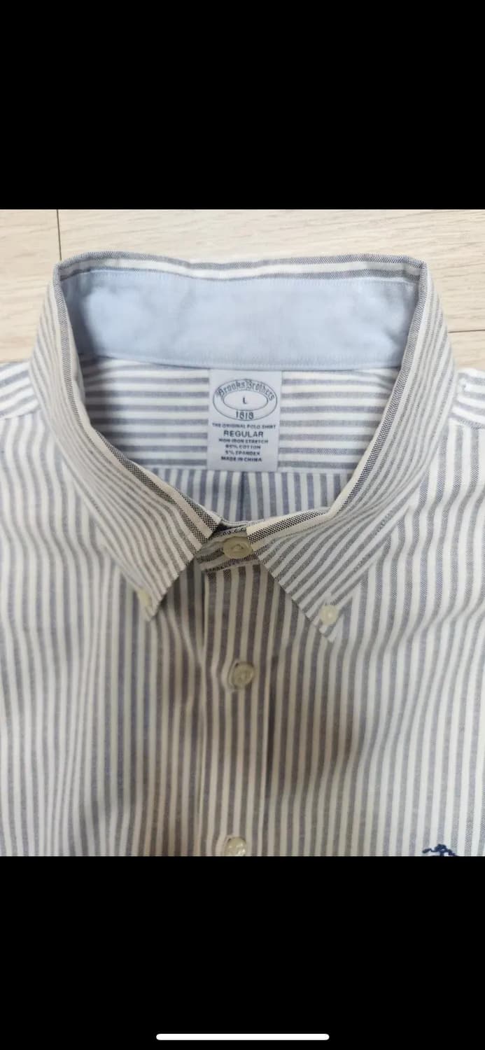브룩스브라더스 논아이론 스트라이프 옥스포드셔츠 레귤러핏 L 상품이미지3