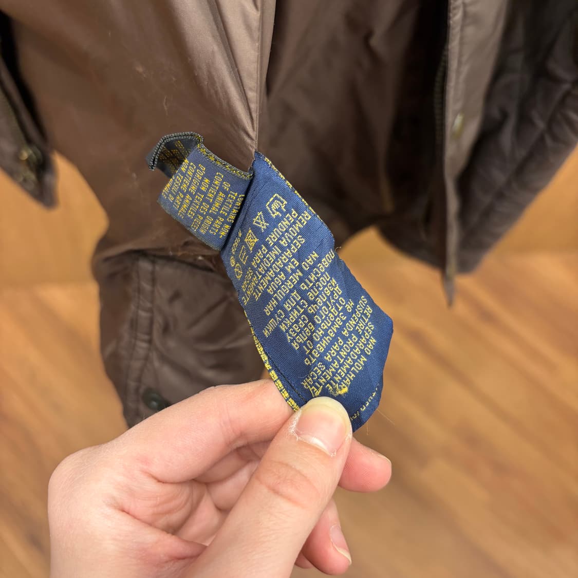 폴로 랄프로렌 퀄팅 필드 자켓 넥 버클 벨트 허리 스트랩 디테일 브라운 상품이미지10