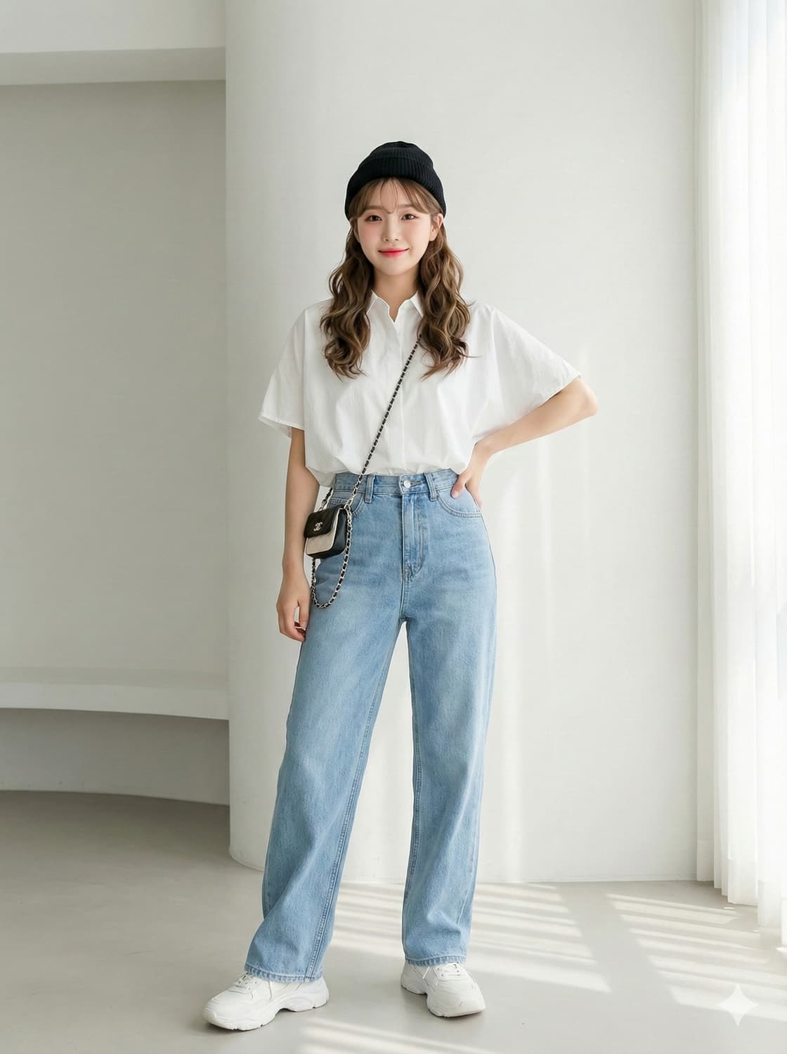 코스 COS. 여자 엘라스테인 화이트 셔츠_호칭34 상품이미지1