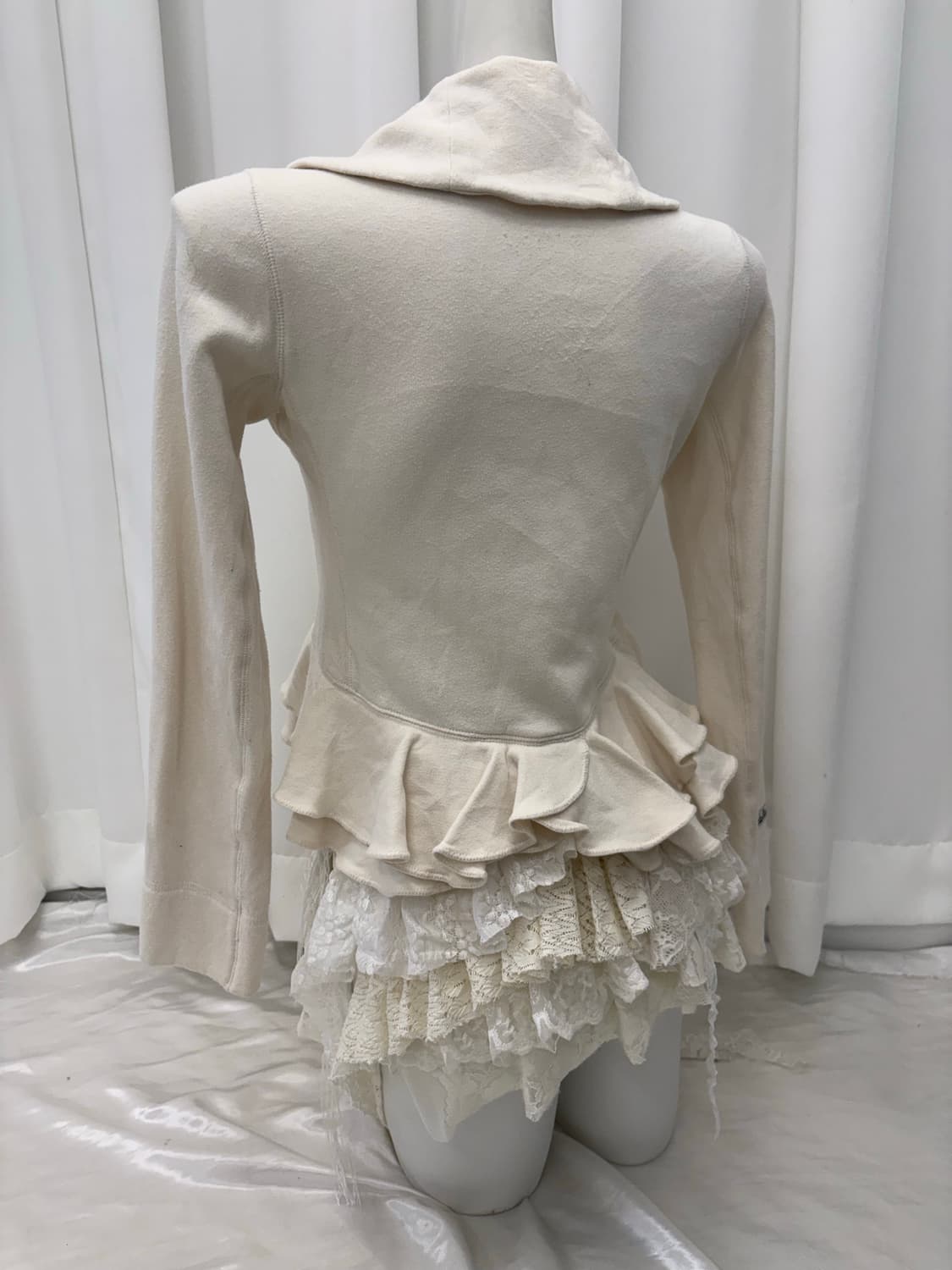 아이보리 러플 면 자켓 상품이미지4