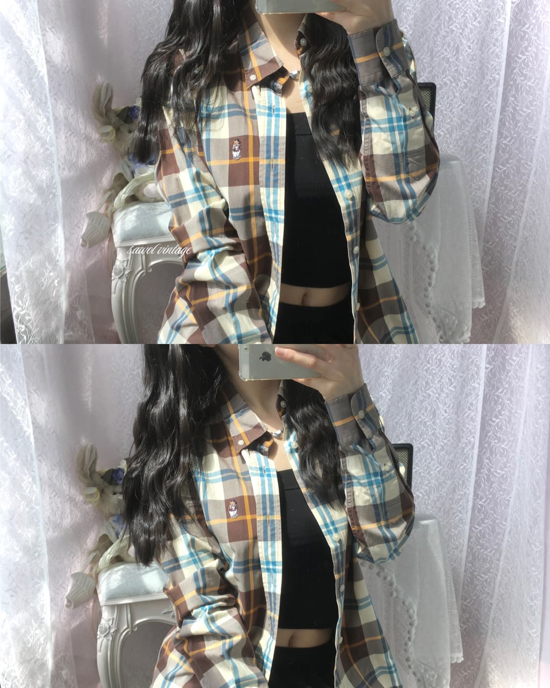 Teenie weenie chocolate check shirt 상품이미지1