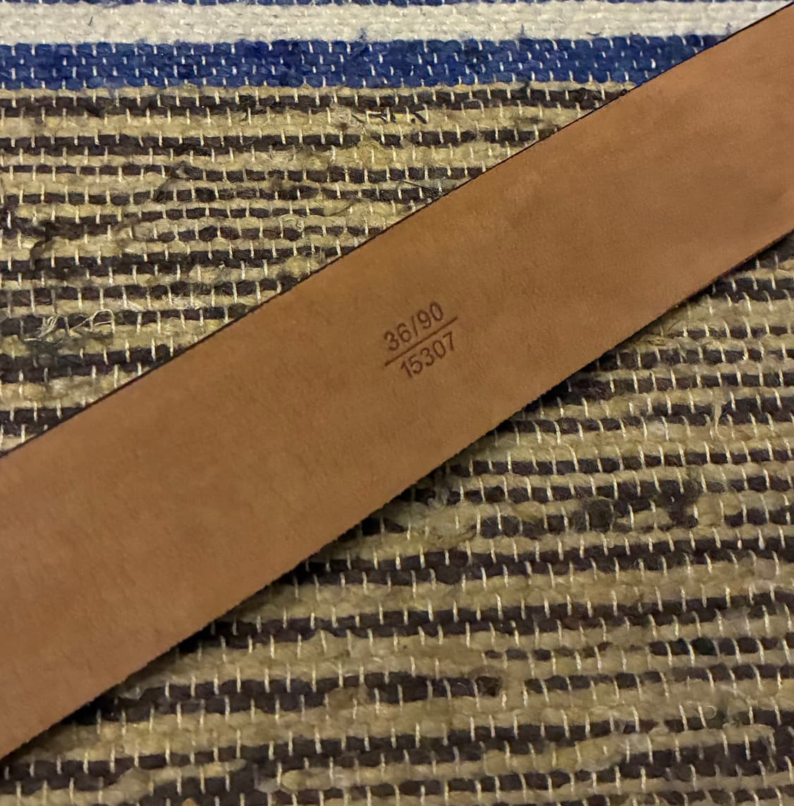 (32~36)Tumi 투미 골드 버클 클래식 레더 가죽벨트 브라운 상품이미지9