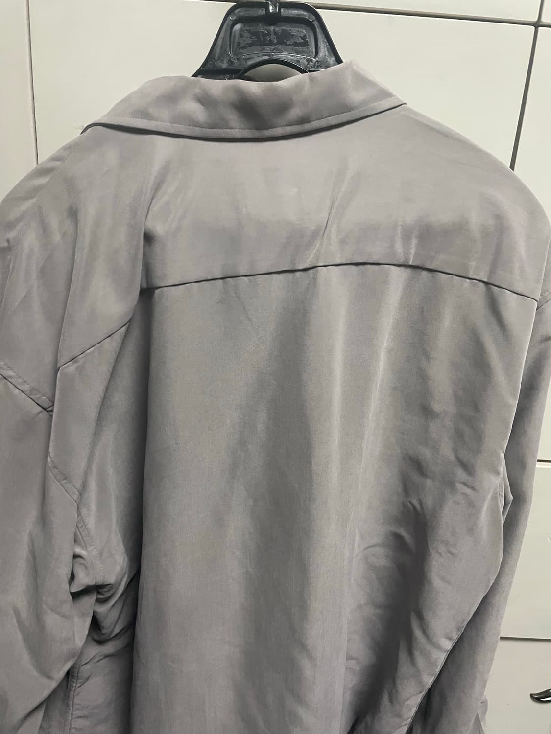 아노블리어 오픈 카라 셔츠 그레이 상품이미지3