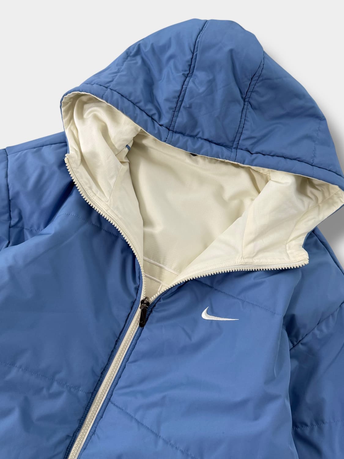 나이키 오버핏 00‘s 양면 리버서블 화이트/하늘 후드 점퍼 상품이미지5