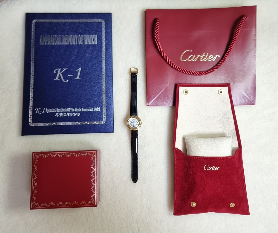 까르띠에 머스트 트리니티 블랙로만 디버클 여성시계 99년 상품이미지9