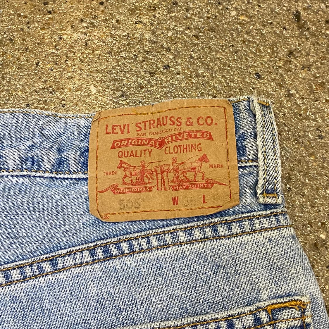 미국 빈티지 리바이스 505 연청바지 36size 상품이미지9