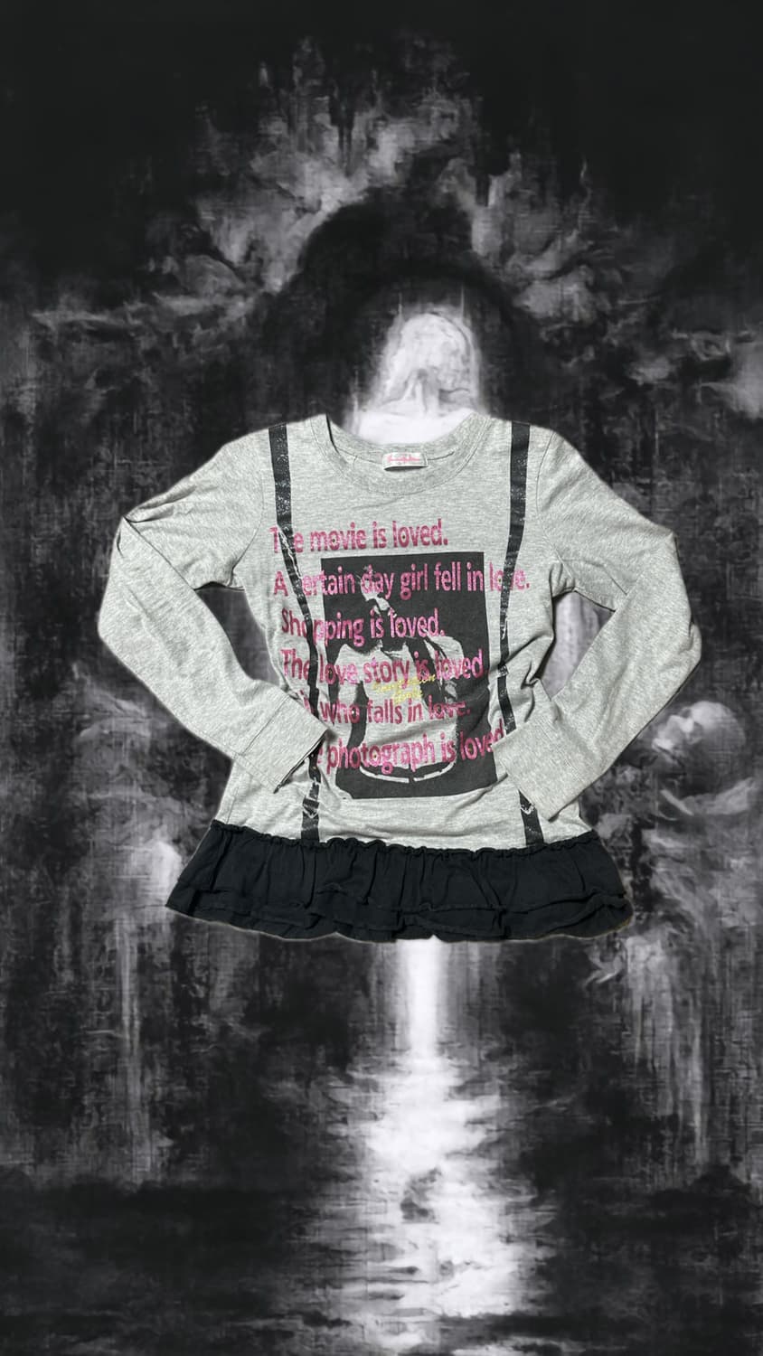 갸루 y2k lettering long-sleeve  상품이미지1