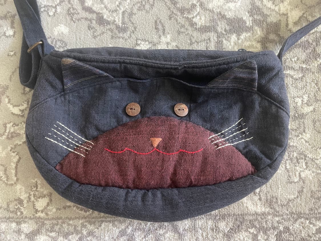 모리걸 빈티지 고양이 크로스백 💙🐱 상품이미지2