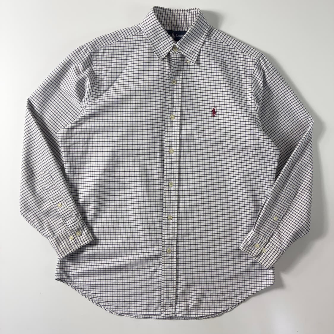 Polo 폴로 랄프로렌 화이트 깅엄 체크 옥스포드 셔츠 상품이미지1