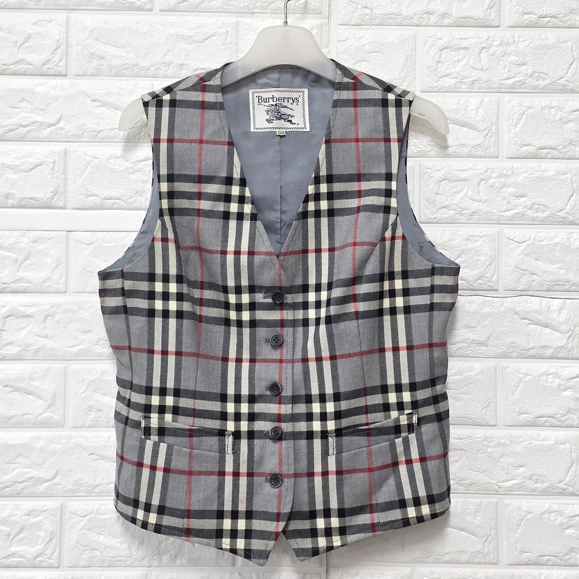 택포// 버버리 체크 조끼 S 상품이미지1
