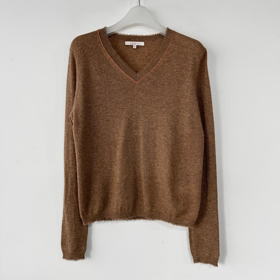 릴리오 by 오일릴리 25 캐시미어 브이넥 니트 (BROWN) 상품이미지2