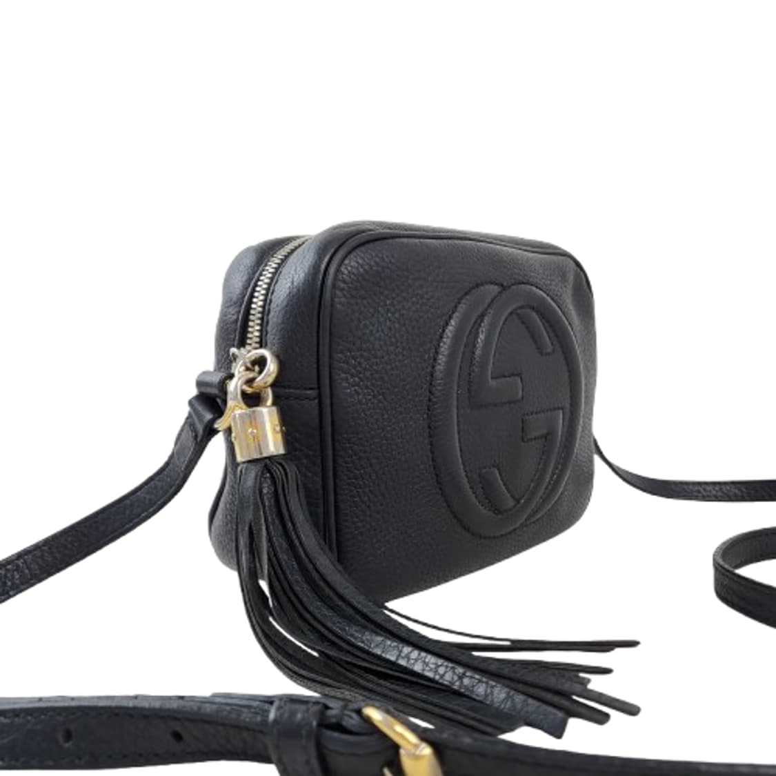 정품 구찌 소호 태슬 디스코백 블랙 스몰 상품이미지3