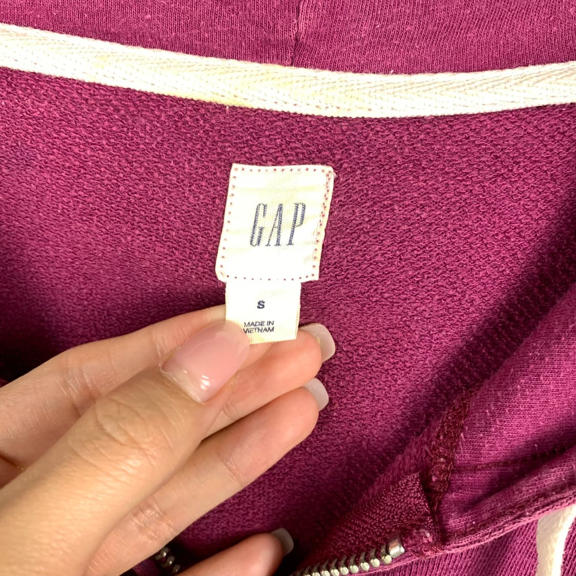 Gap 갭 버건디 후드집업 상품이미지6