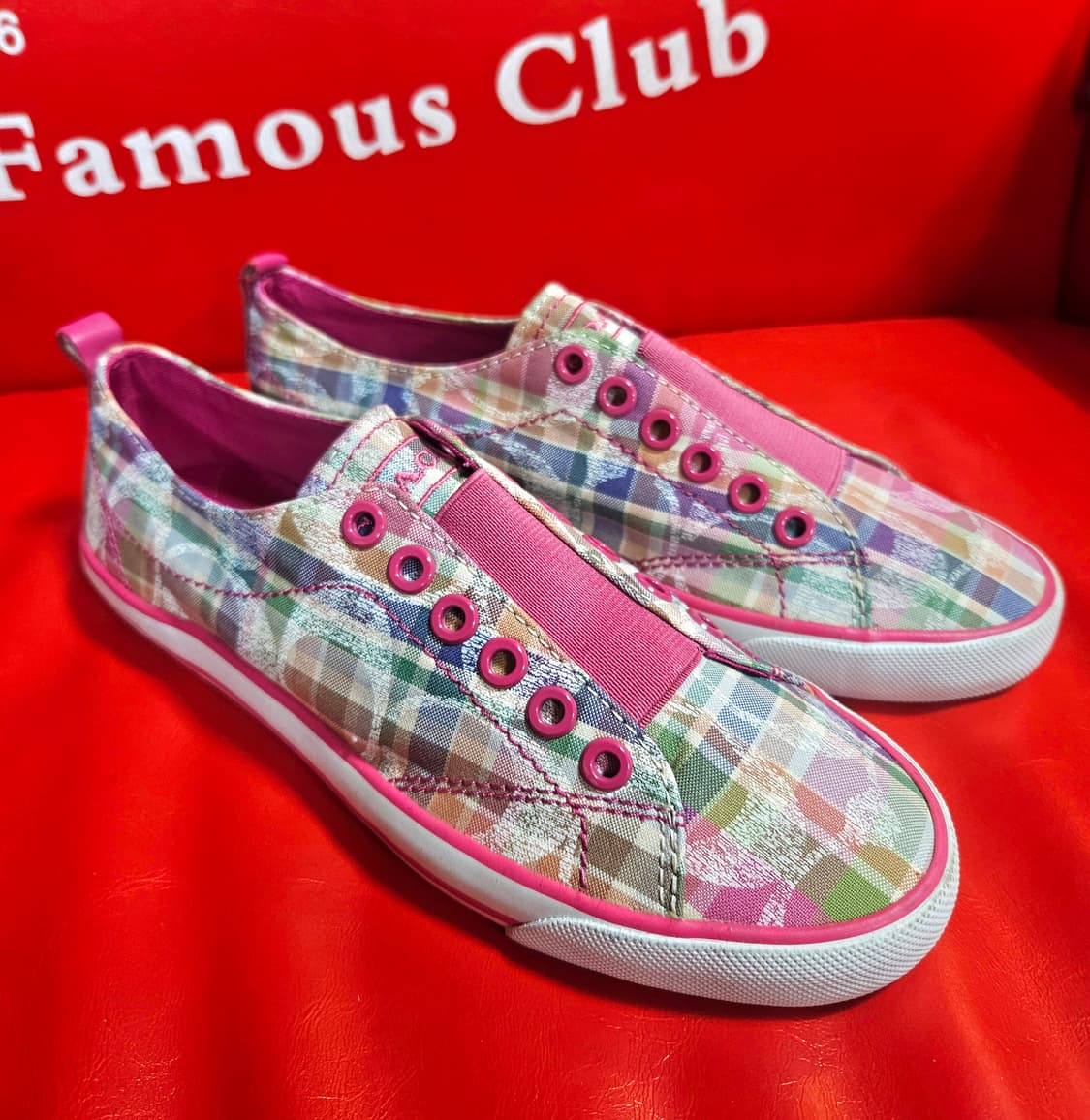 (새상품) 코치(COACH) 케이티 멀티 컬러 플래즈 컨버스 스니커즈 상품이미지1