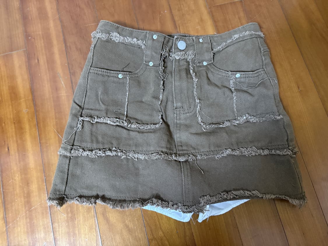 웨스턴 y2k 카우걸 무드 미니스커트 상품이미지1