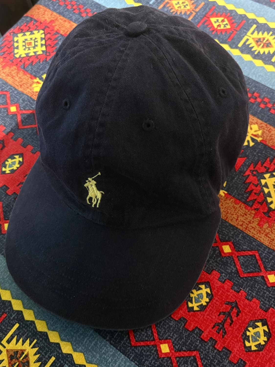 폴로 랄프로렌 포니 볼캡 (네이비,연노랑) 상품이미지1