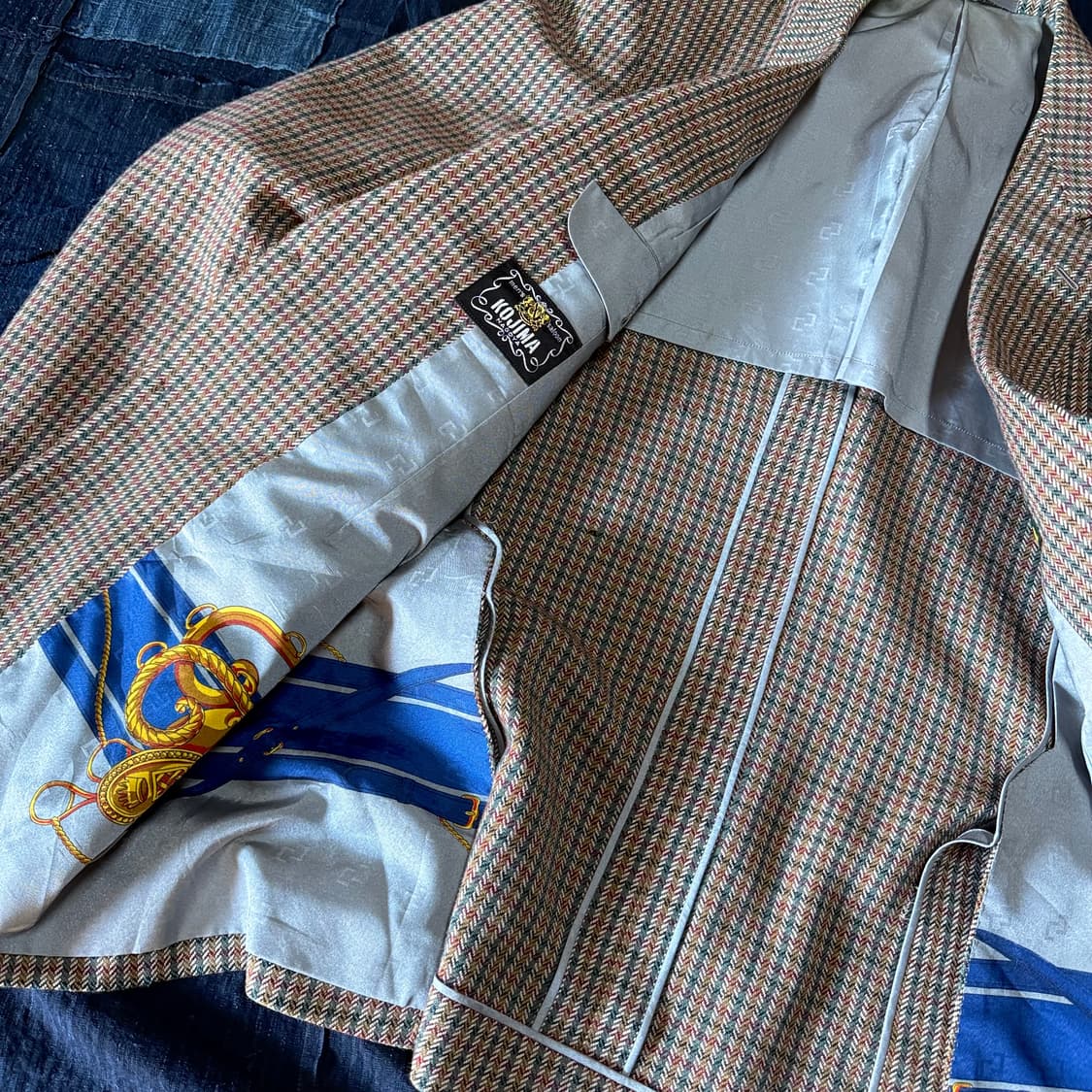 80‘s 코지마 맨즈 트위드 울 자켓 95-100 상품이미지4