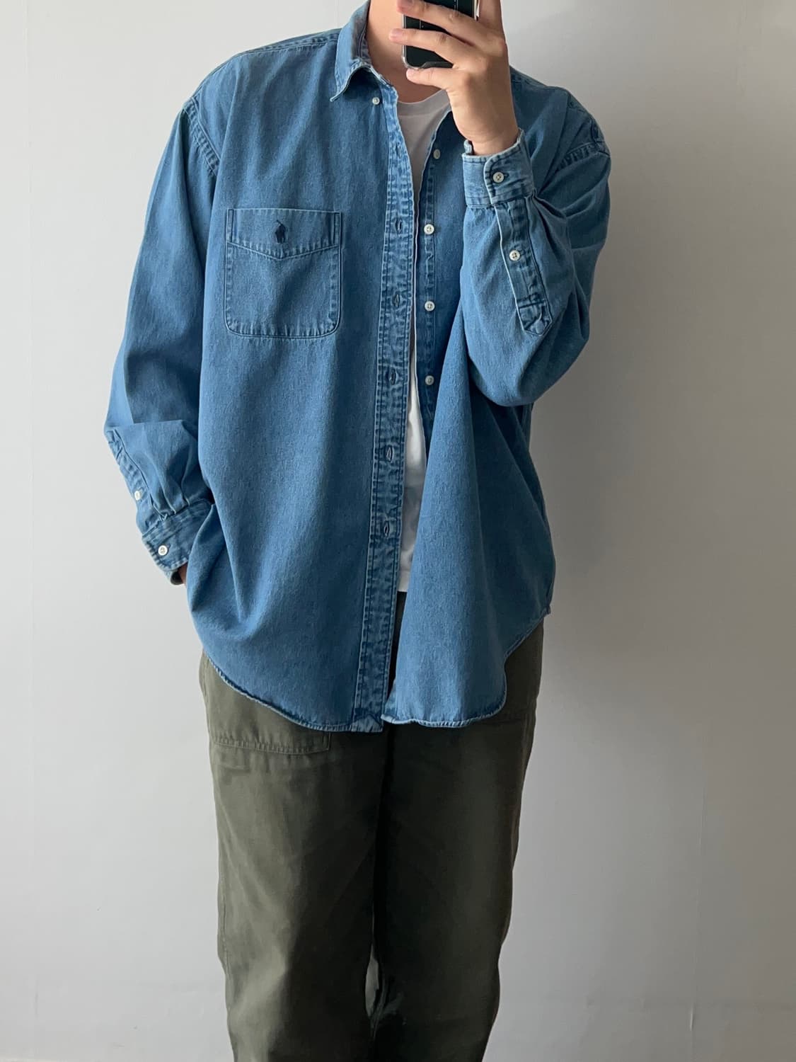 폴로 랄프로렌 데님 빅셔츠 XXL 상품이미지8