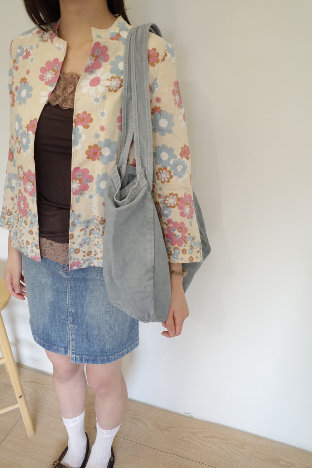 flower denim skirt 상품이미지4
