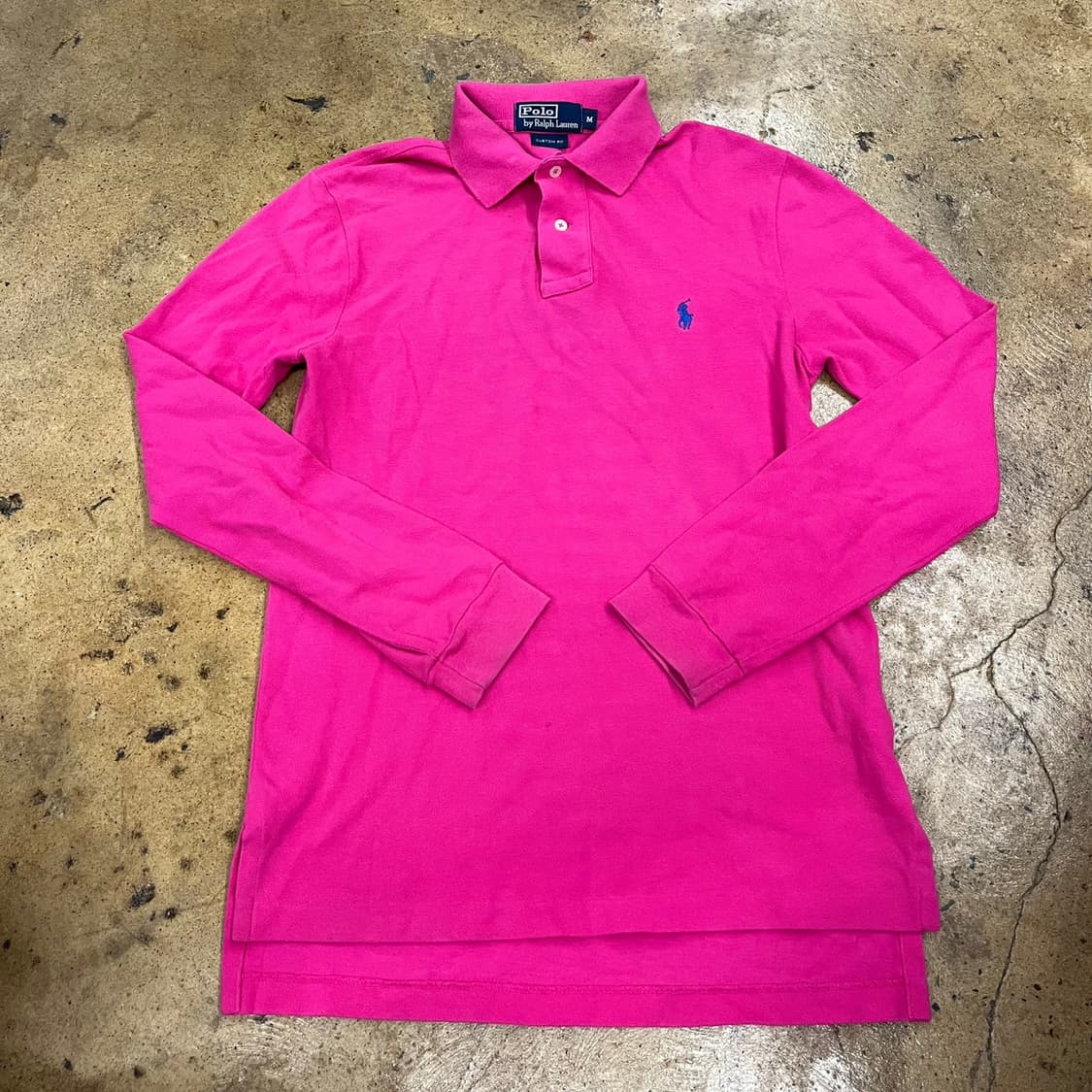 폴로 랄프로렌 카라 핫핑크 긴팔티셔츠 상품이미지2